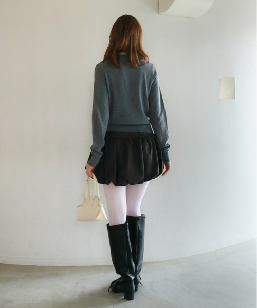 mic by Olu.（ミックバイオルドット）の「バルーンミニスカート（スカート・レディース・グレー/ブラウン・SMALL/MEDIUM）」の21枚目の写真