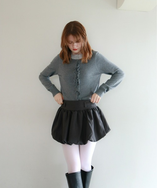 mic by Olu.（ミックバイオルドット）の「バルーンミニスカート（スカート・レディース・グレー/ブラウン・SMALL/MEDIUM）」の8枚目の写真