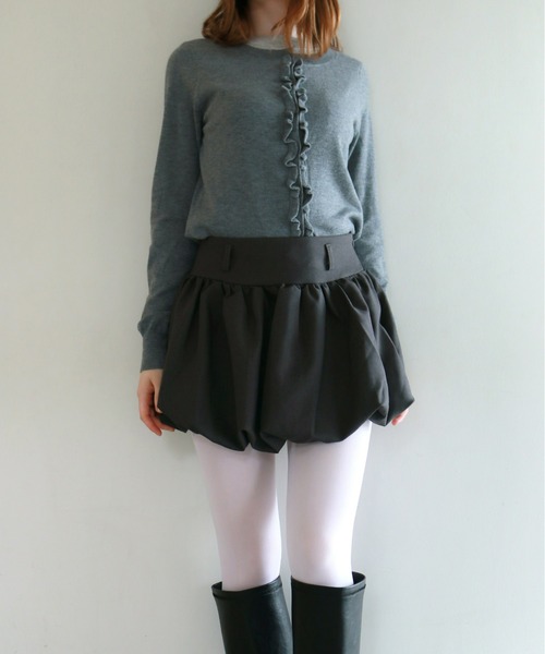 mic by Olu.（ミックバイオルドット）の「バルーンミニスカート（スカート・レディース・グレー/ブラウン・SMALL/MEDIUM）」の6枚目の写真