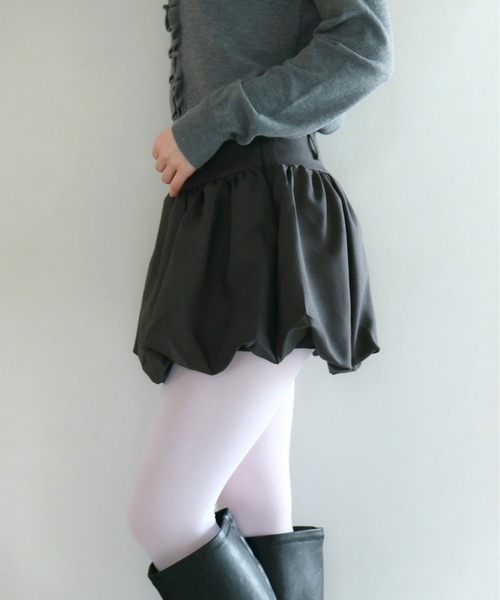 mic by Olu.（ミックバイオルドット）の「バルーンミニスカート（スカート・レディース・グレー/ブラウン・SMALL/MEDIUM）」の16枚目の写真