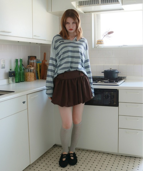 mic by Olu.（ミックバイオルドット）の「バルーンミニスカート（スカート・レディース・グレー/ブラウン・SMALL/MEDIUM）」の13枚目の写真