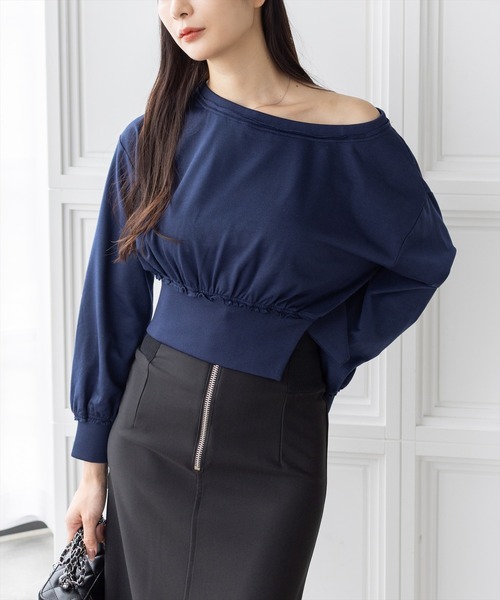 CLEAR BASIC（クリアベーシック）の「マルチwayアウトシームスウェット［大人 カジュアル 着回し力抜群］（スウェット・レディース・ネイビー/グレー/ブラック・F）」の3枚目の写真