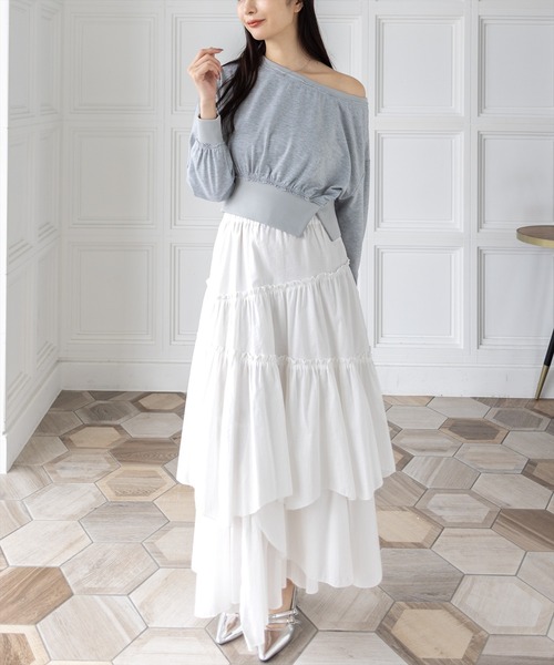 CLEAR BASIC（クリアベーシック）の「マルチwayアウトシームスウェット［大人 カジュアル 着回し力抜群］（スウェット・レディース・ネイビー/グレー/ブラック・F）」の4枚目の写真