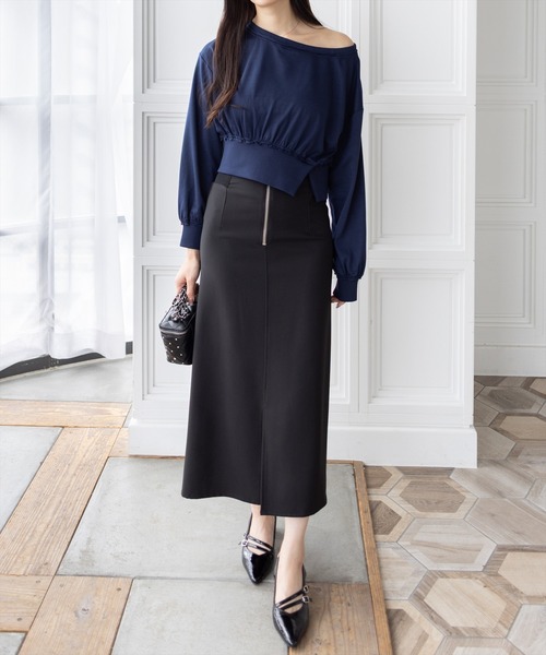 CLEAR BASIC（クリアベーシック）の「マルチwayアウトシームスウェット［大人 カジュアル 着回し力抜群］（スウェット・レディース・ネイビー/グレー/ブラック・F）」の5枚目の写真