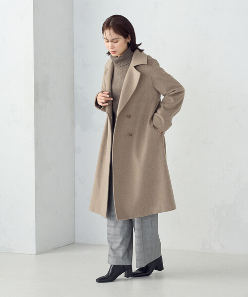 プラチナコムサ　チェスターコート　Lサイズ セール】 アンゴラウール チェスターコート （その他アウター）｜COMME