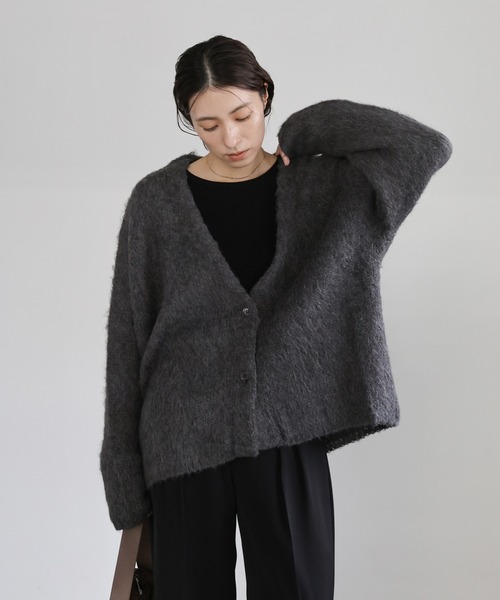 select MOCA(セレクトモカ)の「アソートオーバーサイズニットカーディガン(カーディガン/ボレロ・レディース・スミクロ/ブラウン/グレー・FREE)」の19枚目の写真
