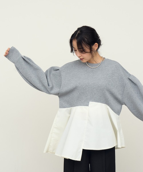 NOGLE（ノグル）の「【NOGLE/ノグル】フリルドッキングトップス（その他トップス・レディース・ブラック/グレー・FREE）」の14枚目の写真