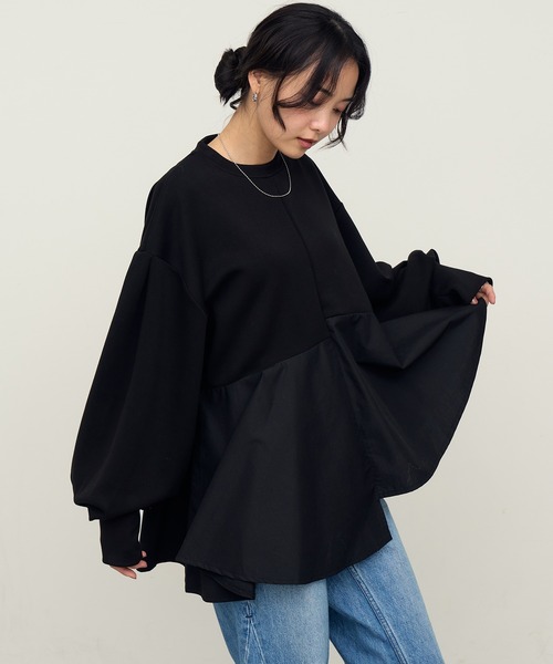 NOGLE（ノグル）の「【NOGLE/ノグル】フリルドッキングトップス（その他トップス・レディース・ブラック/グレー・FREE）」の19枚目の写真