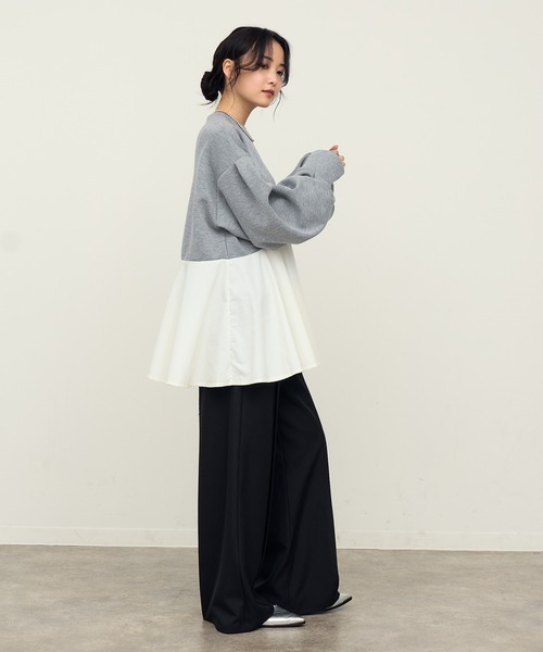 NOGLE（ノグル）の「【NOGLE/ノグル】フリルドッキングトップス（その他トップス・レディース・ブラック/グレー・FREE）」の16枚目の写真