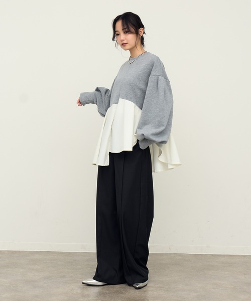 NOGLE（ノグル）の「【NOGLE/ノグル】フリルドッキングトップス（その他トップス・レディース・ブラック/グレー・FREE）」の17枚目の写真