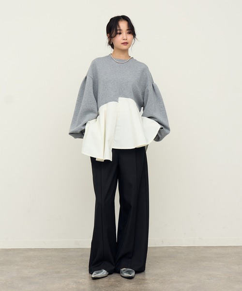 NOGLE（ノグル）の「【NOGLE/ノグル】フリルドッキングトップス（その他トップス・レディース・ブラック/グレー・FREE）」の12枚目の写真