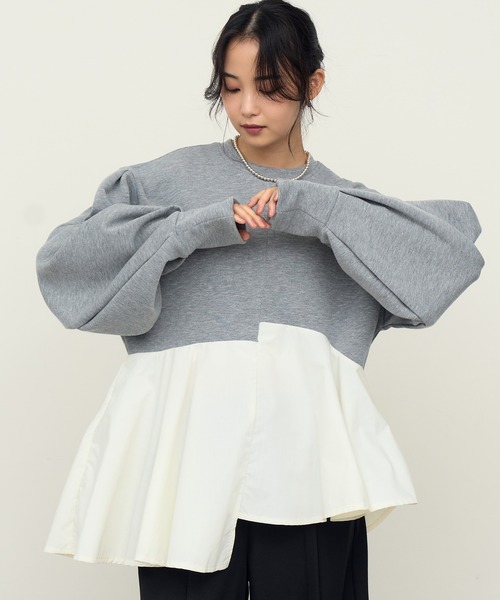 NOGLE（ノグル）の「【NOGLE/ノグル】フリルドッキングトップス（その他トップス・レディース・ブラック/グレー・FREE）」の13枚目の写真