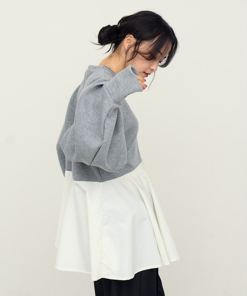 NOGLE（ノグル）の「【NOGLE/ノグル】フリルドッキングトップス（その他トップス・レディース・ブラック/グレー・FREE）」の7枚目の写真