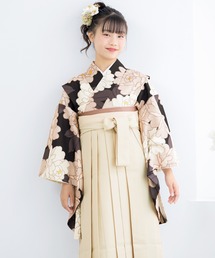 SOUBIEN（ソウビエン）の「【floro by SOUBIEN】ハイジュニア袴4点セット（着物・襦袢・下帯・袴）（着物）」