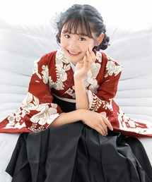 SOUBIEN（ソウビエン）の「【floro by SOUBIEN】ハイジュニア袴4点セット（着物・襦袢・下帯・袴）（着物）」