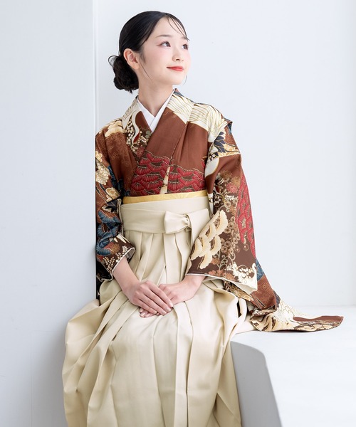 SOUBIEN(ソウビエン)の「【floro by SOUBIEN】ハイジュニア袴4点セット(着物・襦袢・下帯・袴)(着物・キッズ・グリーン系その他/ネイビー×ホワイト/バーガンディー/レッド系その他3/レンガ/ブラック系その他/ネイビー系/クリーム/レッド系その他2/グリーン系その他4/ホワイト×レッド/ピンク系その他/レッド系その他4/ホワイト×グレー/モスグリーン系/ダークネイビー/グリーン系その他2/ホワイト系その他/グリーン系その他3/レッド系その他/ブラック系その他2/インディゴブルー・SS/S/M/L/LL)」の19枚目の写真
