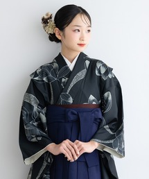 SOUBIEN（ソウビエン）の「【floro by SOUBIEN】ハイジュニア袴4点セット（着物・襦袢・下帯・袴）（着物・キッズ）」