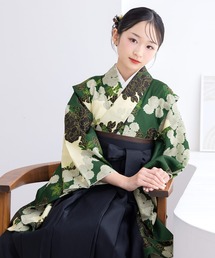 SOUBIEN（ソウビエン）の「【floro by SOUBIEN】ハイジュニア袴4点セット(着物・襦袢・下帯・袴)（着物）」