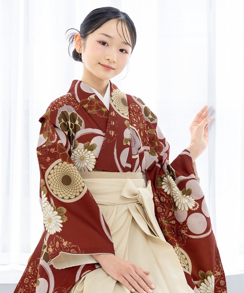 SOUBIEN(ソウビエン)の「【floro by SOUBIEN】ハイジュニア袴4点セット(着物・襦袢・下帯・袴)(着物・キッズ・グリーン系その他/ネイビー×ホワイト/バーガンディー/レッド系その他3/レンガ/ブラック系その他/ネイビー系/クリーム/レッド系その他2/グリーン系その他4/ホワイト×レッド/ピンク系その他/レッド系その他4/ホワイト×グレー/モスグリーン系/ダークネイビー/グリーン系その他2/ホワイト系その他/グリーン系その他3/レッド系その他/ブラック系その他2/インディゴブルー・SS/S/M/L/LL)」の20枚目の写真