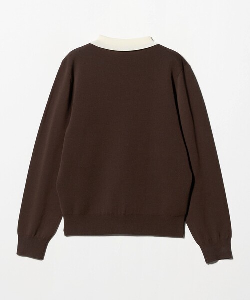 襟付き ロングスリーブ プルオーバー ニット ウォッシャブル（ニット