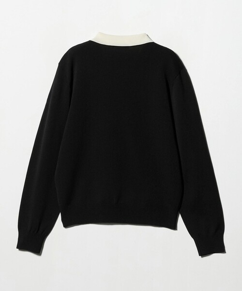 セール】襟付き ロングスリーブ プルオーバー ニット ウォッシャブル