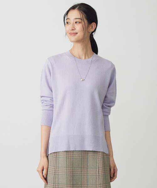 J.PRESS(ジェイプレス)の「CASHMERE BLEND クルーネック ニット(ニット/セーター・レディース・レッド系/ブルー系/ライトグレー系/ライトグリーン系/ふじ色系/ベージュ系・T15/T13)」の5枚目の写真