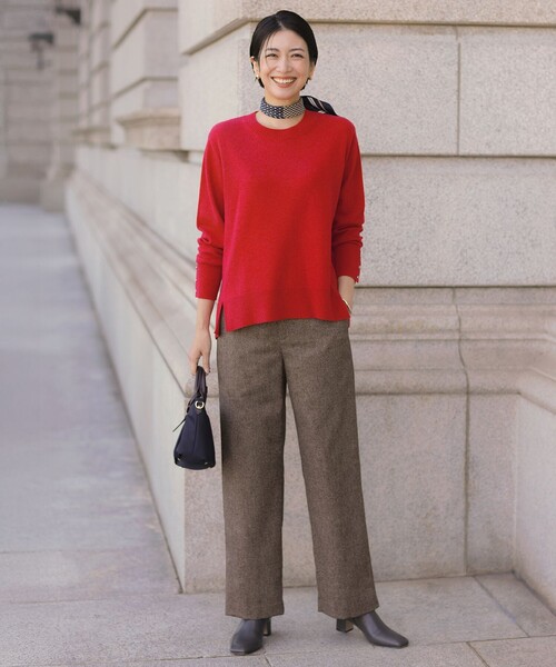 J.PRESS(ジェイプレス)の「CASHMERE BLEND クルーネック ニット(ニット/セーター・レディース・レッド系/ブルー系/ライトグレー系/ライトグリーン系/ふじ色系/ベージュ系・T15/T13)」の7枚目の写真