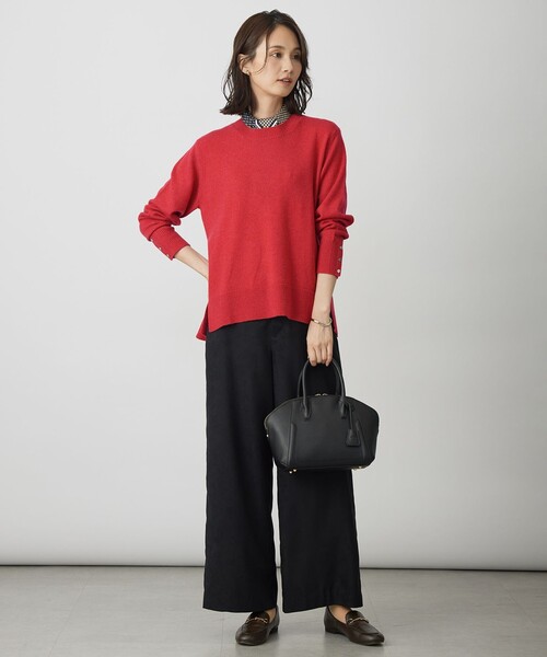 J.PRESS(ジェイプレス)の「CASHMERE BLEND クルーネック ニット(ニット/セーター・レディース・レッド系/ブルー系/ライトグレー系/ライトグリーン系/ふじ色系/ベージュ系・T15/T13)」の9枚目の写真