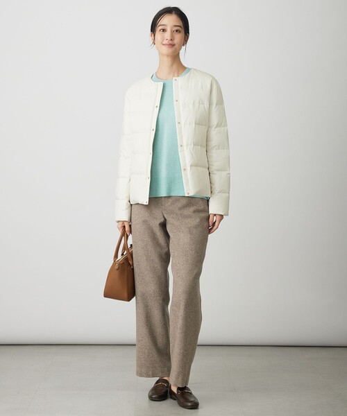 J.PRESS(ジェイプレス)の「CASHMERE BLEND クルーネック ニット(ニット/セーター・レディース・レッド系/ブルー系/ライトグレー系/ライトグリーン系/ふじ色系/ベージュ系・T15/T13)」の14枚目の写真