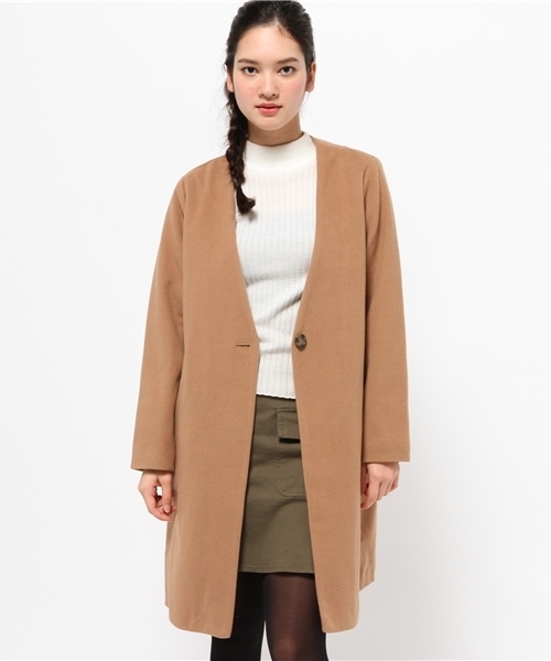 Every very nice claup（エブリィベリーナイスクラップ）の「チェスターＣＴ（その他アウター・レディース・キャメル/チャコールグレー/ブラック・FREE）」の3枚目の写真