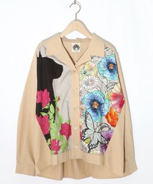 セール】153634：パチうさ×ラビル柄 ネクタイ付きシャツ（シャツ