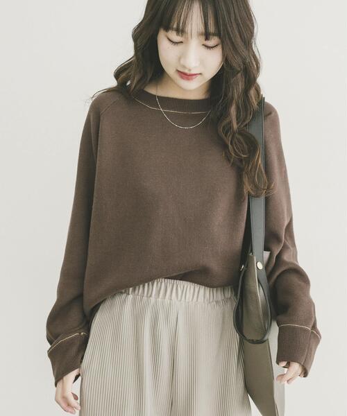 ITEMS URBANRESEARCH（アイテムズ アーバンリサーチ）の「リバーシブルスウェットライクニット（ニット/セーター・レディース・イエロー系その他/グレー系その他/ブルー系その他・FREE）」の13枚目の写真