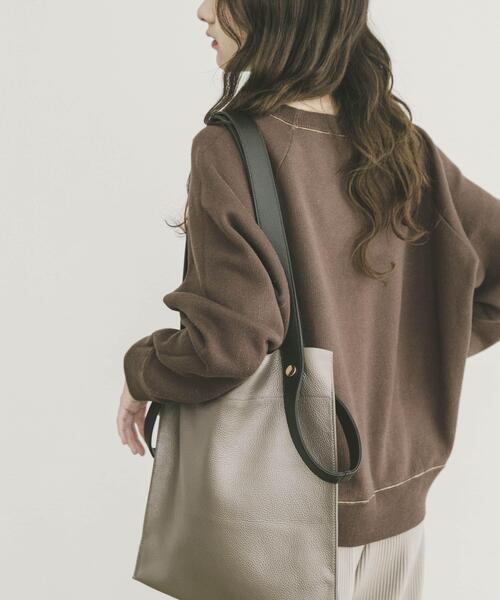 ITEMS URBANRESEARCH（アイテムズ アーバンリサーチ）の「リバーシブルスウェットライクニット（ニット/セーター・レディース・イエロー系その他/グレー系その他/ブルー系その他・FREE）」の12枚目の写真