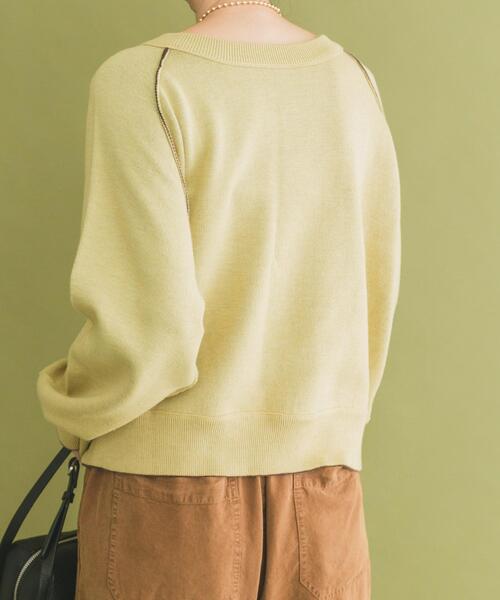 ITEMS URBANRESEARCH（アイテムズ アーバンリサーチ）の「リバーシブルスウェットライクニット（ニット/セーター・レディース・イエロー系その他/グレー系その他/ブルー系その他・FREE）」の8枚目の写真