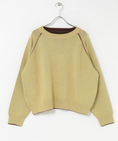 ITEMS URBANRESEARCH（アイテムズ アーバンリサーチ）の「リバーシブルスウェットライクニット（ニット/セーター・レディース・イエロー系その他/グレー系その他/ブルー系その他・FREE）」の6枚目の写真