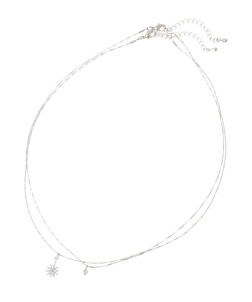 earth music&ecology（アースミュージックアンドエコロジー）の「SET2点スノーモチーフネックレス＋ワントップネックレス（ネックレス・レディース・ゴールド/シルバー・F）」の3枚目の写真
