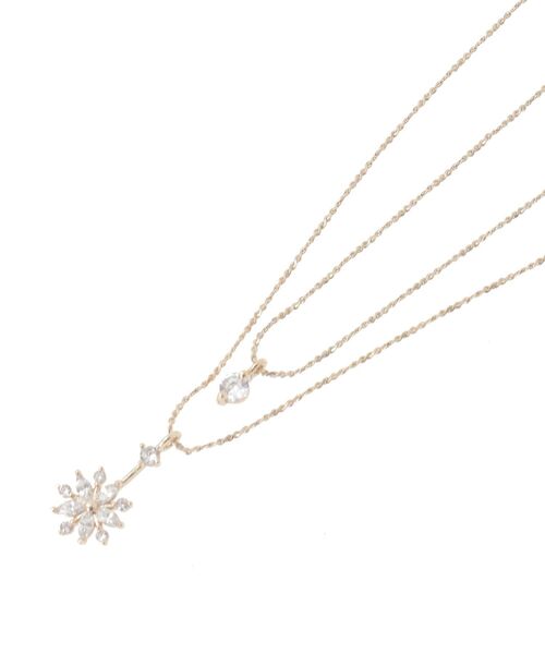 earth music&ecology（アースミュージックアンドエコロジー）の「SET2点スノーモチーフネックレス＋ワントップネックレス（ネックレス・レディース・ゴールド/シルバー・F）」の8枚目の写真