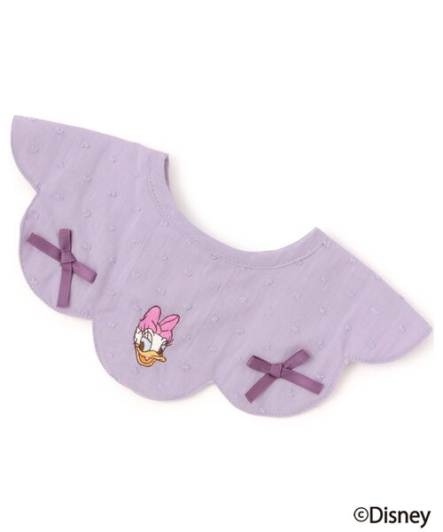 petit main（プティマイン）の「【Disney】スカラップリボンスタイ（スタイ/よだれかけ・キッズ・ピンク/ラベンダー/アイボリー・F）」の3枚目の写真