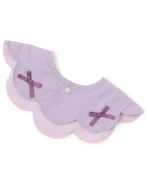 petit main（プティマイン）の「【Disney】スカラップリボンスタイ（スタイ/よだれかけ・キッズ・ピンク/ラベンダー/アイボリー・F）」の7枚目の写真