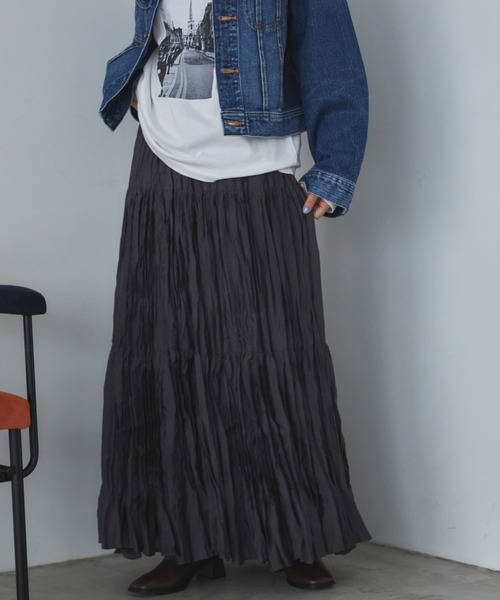セール】ワッシャーティアードスカート（スカート）｜DOUX ARCHIVES
