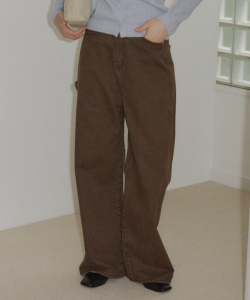 GIUNON(ジウノン)のback belt adjustable denim / バックベルトアジャスタブルデニム(デニムパンツ)