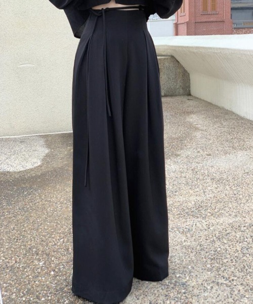 セール】タックデザインワイドパンツ（その他パンツ）｜semplice