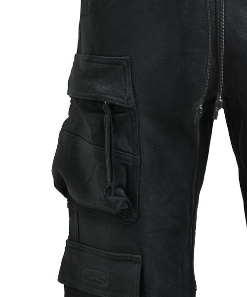 STYLISE（スタイライズ）の「【BREATH】COATING TRIPLE CARGO PANTS / ブラック [BR25AW-P1001]（デニムパンツ・メンズ・ブラック・M）」の8枚目の写真