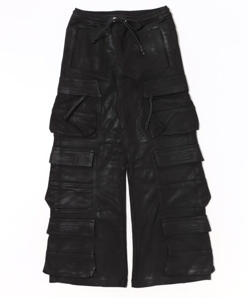 STYLISE（スタイライズ）の「【BREATH】COATING TRIPLE CARGO PANTS / ブラック [BR25AW-P1001]（デニムパンツ・メンズ・ブラック・M）」の11枚目の写真