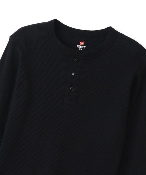 HANES(ヘインズ)の「【Hanes】ヘンリーネックロングスリーブ HM4-S104(Tシャツ/カットソー・レディース・グレー/ブラック/ホワイト・M/L)」の21枚目の写真