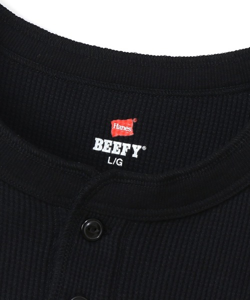 HANES(ヘインズ)の「【Hanes】ヘンリーネックロングスリーブ HM4-S104(Tシャツ/カットソー・レディース・グレー/ブラック/ホワイト・M/L)」の20枚目の写真