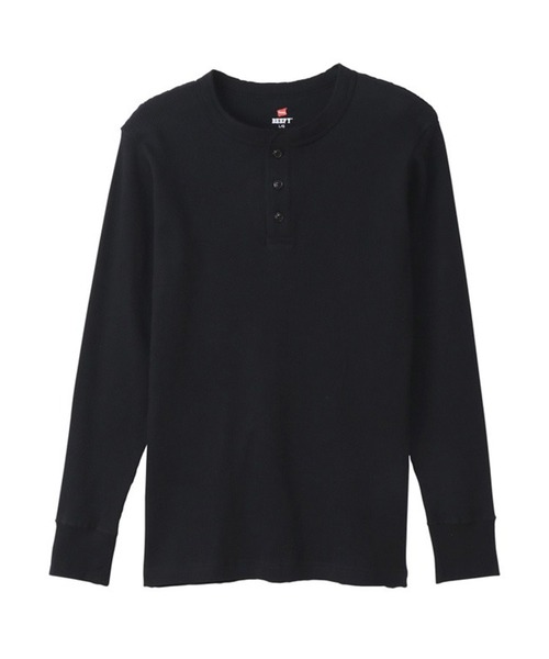 HANES(ヘインズ)の「【Hanes】ヘンリーネックロングスリーブ HM4-S104(Tシャツ/カットソー・レディース・グレー/ブラック/ホワイト・M/L)」の22枚目の写真