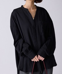 c/est（シーエ）の「c/est/シーエ NELLY ネリースタンドカラーシャツブラウス 夏物 夏服（シャツ/ブラウス）」