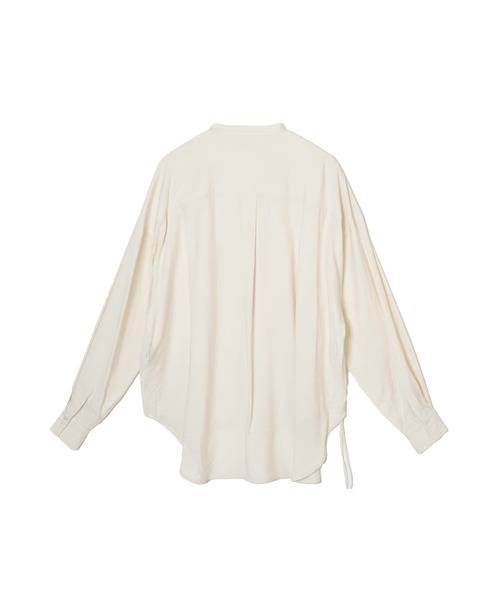 c/est（シーエ）の「c/est/シーエ NELLY ネリースタンドカラーシャツブラウス（シャツ/ブラウス・レディース・ブラック/オフホワイト/ブルー・FREE）」の5枚目の写真