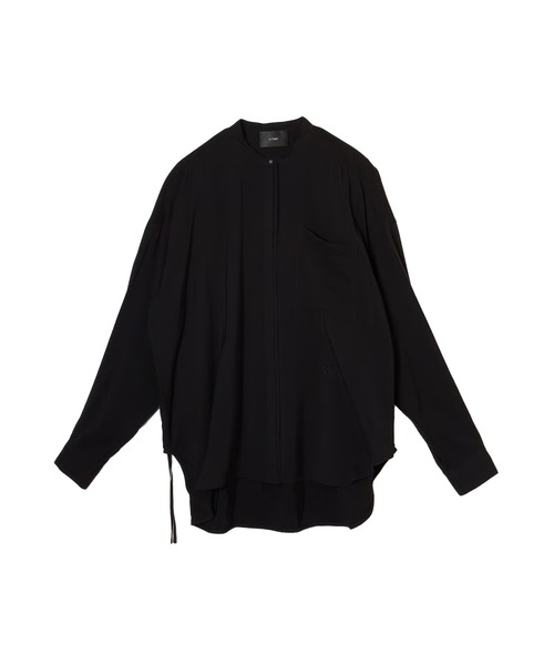 c/est（シーエ）の「c/est/シーエ NELLY ネリースタンドカラーシャツブラウス（シャツ/ブラウス・レディース・ブラック/オフホワイト/ブルー・FREE）」の12枚目の写真